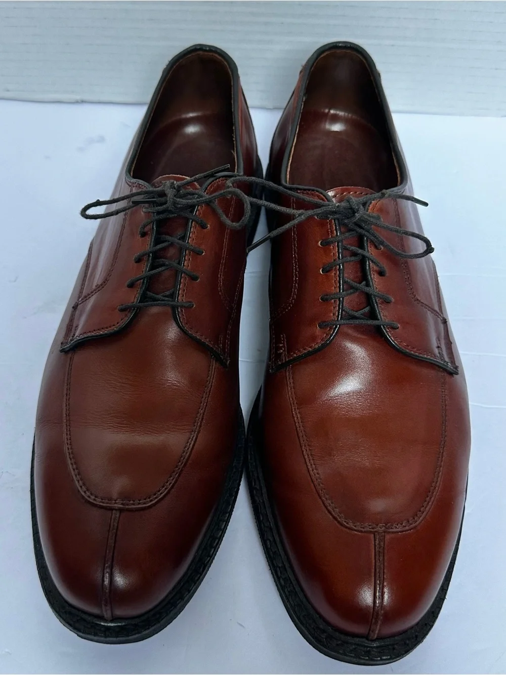 Allen Edmonds Men's Whiskey Oxfords Lace Up Split Front Dress Shoes- Size 11